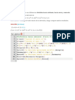 Utilice Aproximaciones Con Diferencias Divididas Hacia Adelante, Hacia Atrás y Centrada para Estimar La Primera Derivada de