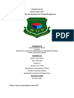 Assignment-02 Course Code: 3102 Organization Development and Change Management