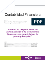 Reporte de las NIF particulares: NIF C-12 Instrumentos financieros con características de pasivo y de capital