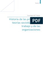 Historia de Las Principales Teorías Sociológicas Del Trabajo y de Las Organizaciones