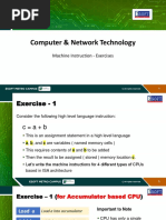 Computer & Network Technology: Machine Instruction - Exercises