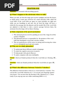 Final Exam Phonetics