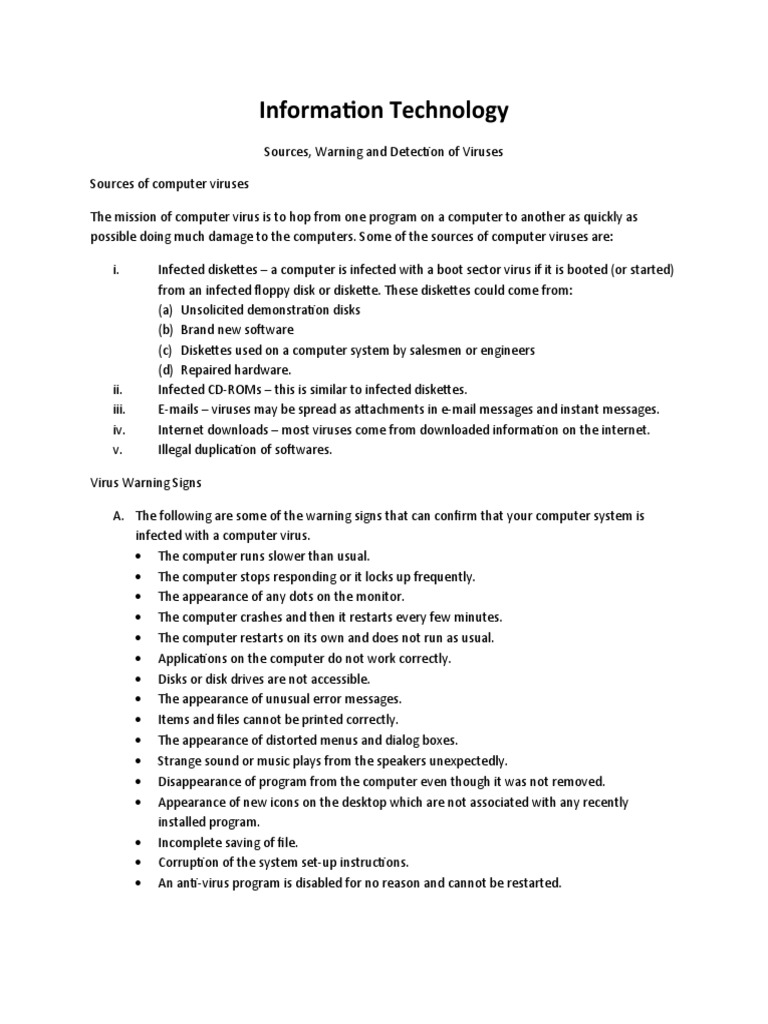 Infotech Jss2 Computer Virus 2 Pdf Computer Virus Antivirus Software