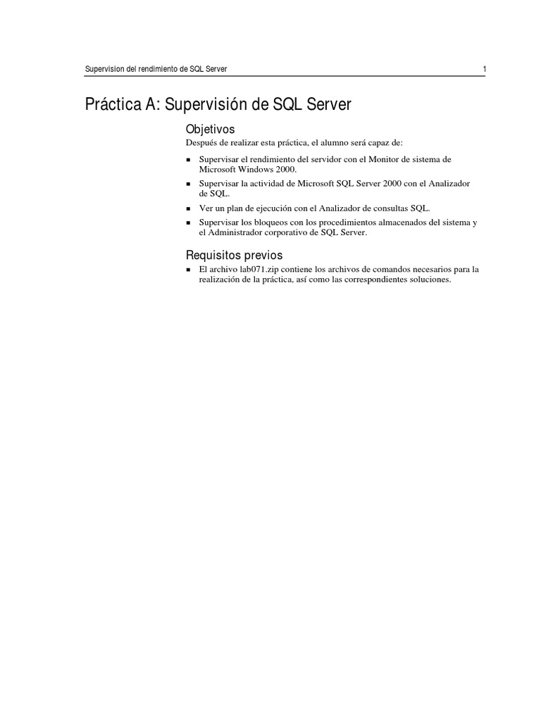 7.1. - Practica A | PDF | Servidor SQL de Microsoft | SQL