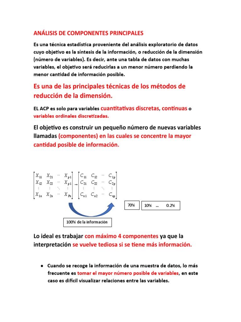 Análisis de Componentes Principales PDF