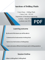 Functions of Drilling Fluids