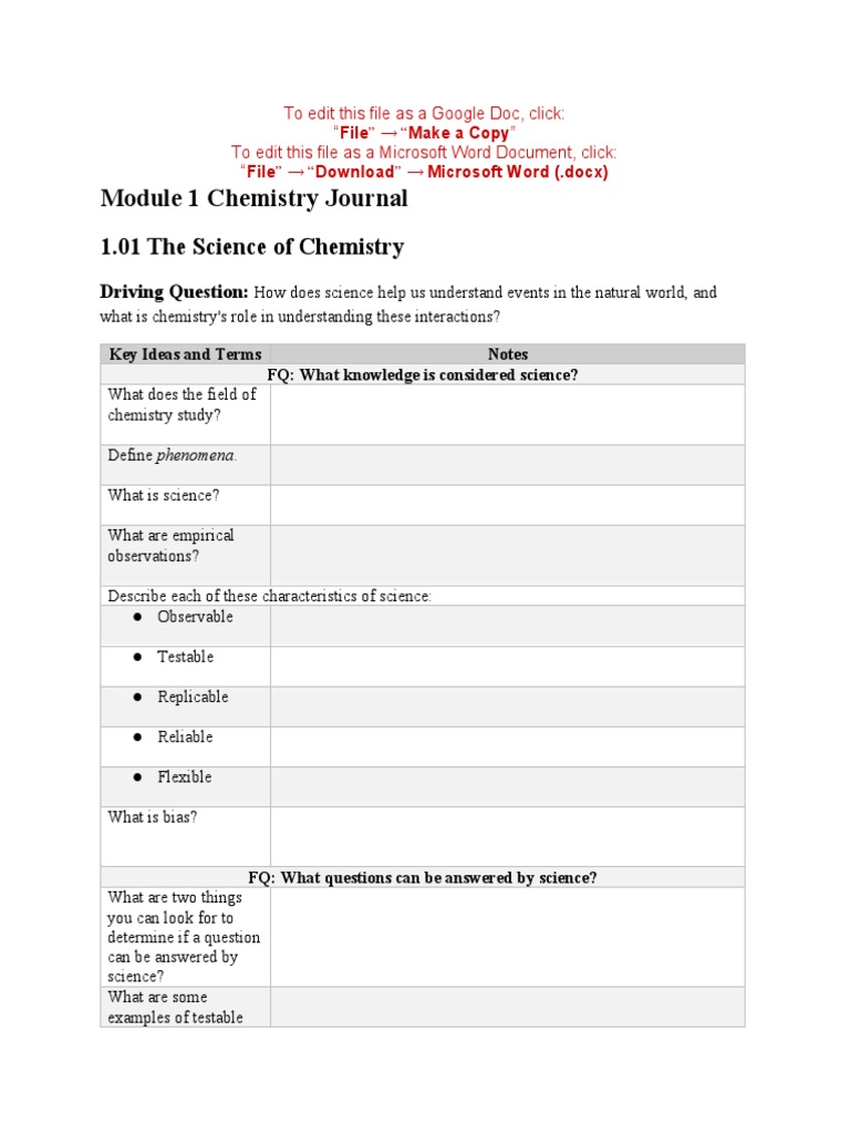 Chemistry Module 1 Study Guide | PDF | Mixture | Density