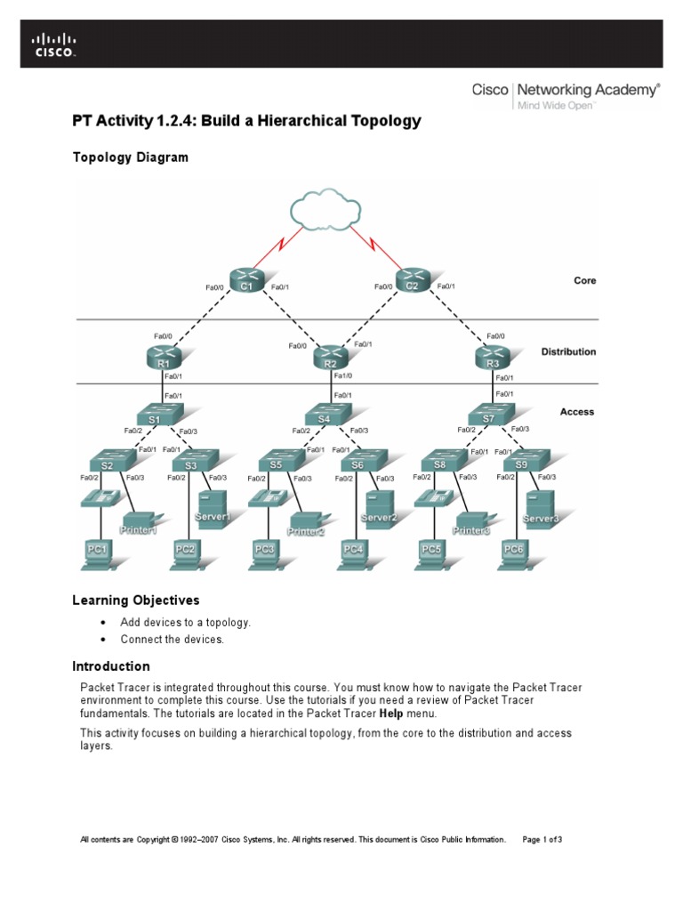 ESwitching PTAct 1 2 4 | PDF | Network Switch | Network Topology