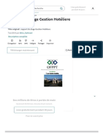 Rapport de Stage Gestion Hotéliere - PDF - Restaurants - Hôtel