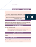 Actividad Integradora 2. La Materia: ¿Qué Entregaré?