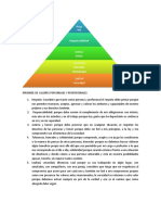 Pirámide de Valores Personales y Profesionales