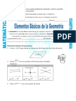 Elementos Basicos de La Geometria para Cuarto de Primaria