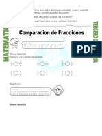 Ficha Comparacion de Fracciones para Tercero de Primaria