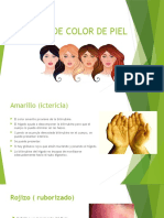 Tipos de color de piel: amarillo, rojizo, morado, blanco