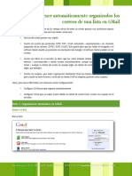 Cómo Mantener Automáticamente Organizados Los Correos de Una Lista en GMail