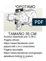 Hipopotamo Low Poly X CMC Creaciones