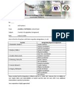 Sindaton National High School-Extension School Memorandum: Department of Education Division of Panabo City