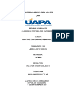 Conciliación bancaria y asientos de Donald Insurance