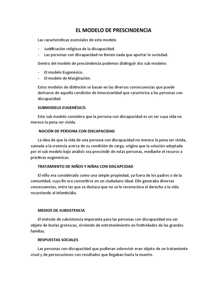 Modelo de Prescindencia | PDF