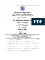 Vidyasagar University: B.A. Honours Examinations 2021 Semester - II Subject: HISTORY Question Paper