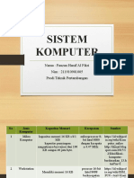 Sistem Komputer: Nama: Fauzan Hanif Al Fikri Nim: 211910901005 Prodi Teknik Pertambangan