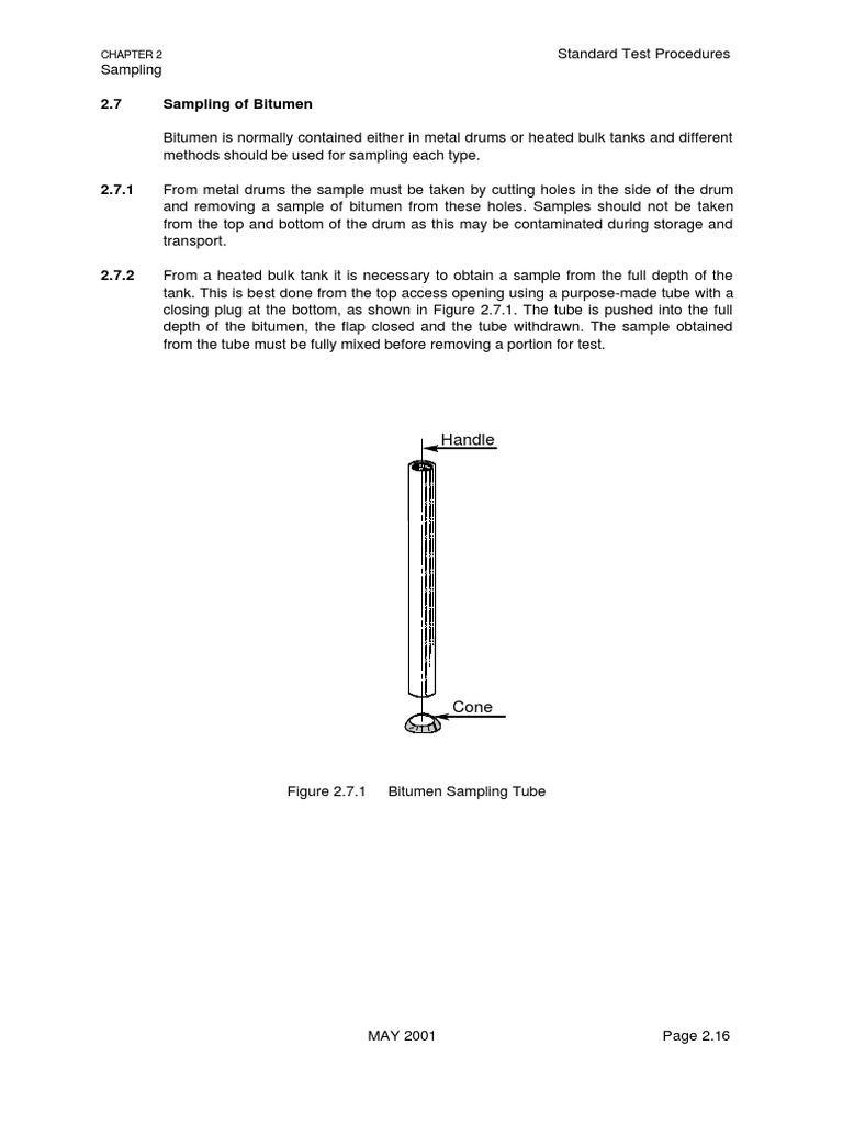 Sampling of Bitumen | PDF