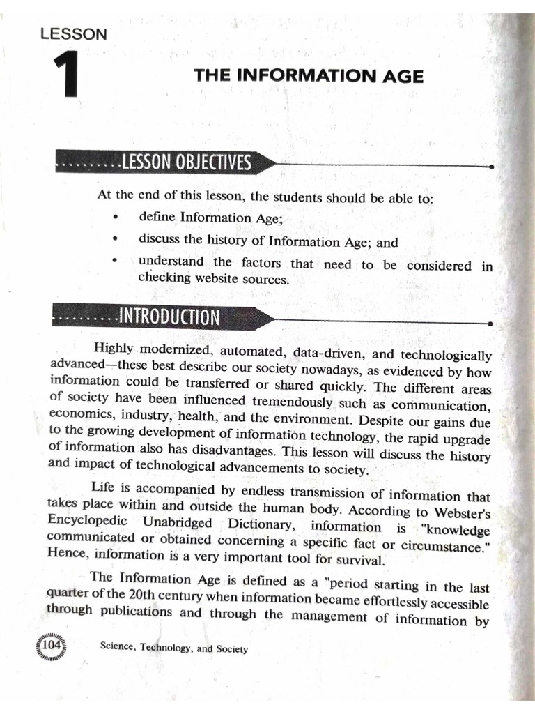 Information Age STS PDF