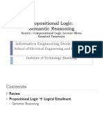 Propositional Logic: Semantic Reasoning: Informatics Engineering Study Program