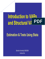 Introduction To Vars and Structural Vars:: Estimation & Tests Using Stata