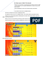 Script For Video Lesson in Math V First Quarter: Let Us Check Your Answers