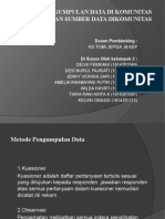 METODE PENGUMPULAN DATA DI KOMUNITAS