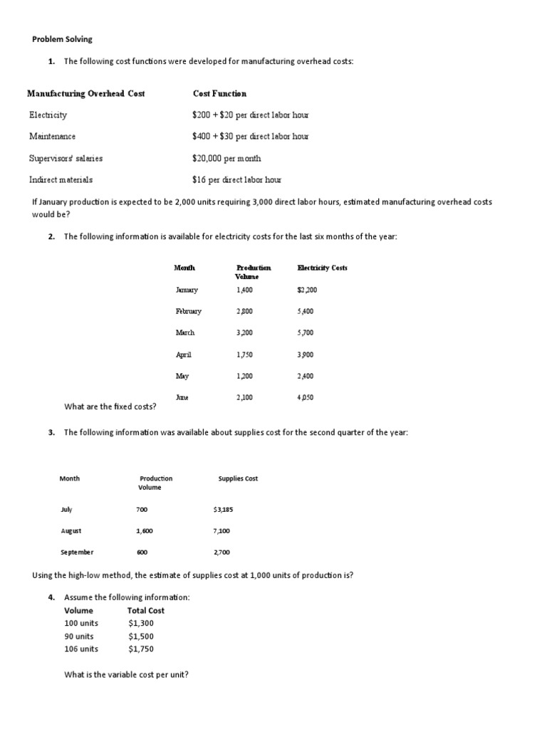 Manufacturing Overhead Cost Analysis | PDF | Cost Of Goods Sold | Cost