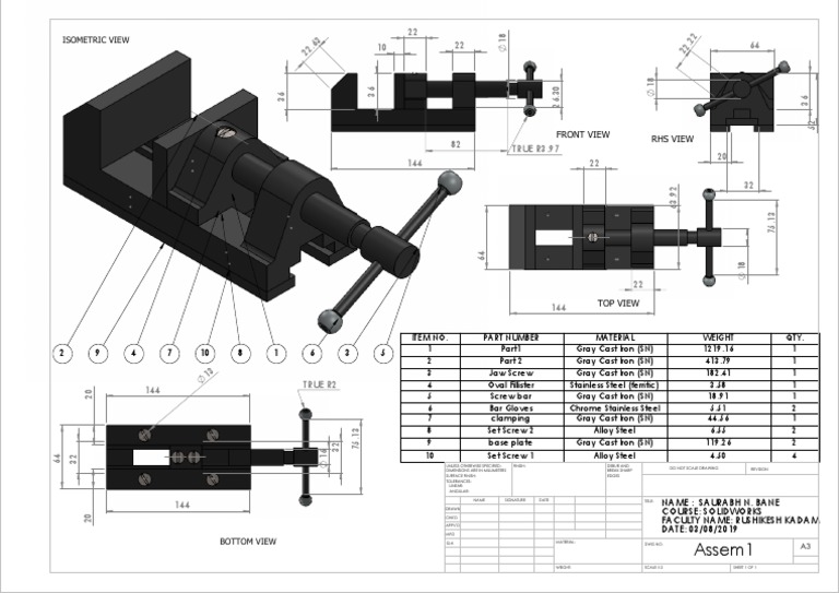 Bench Vise PDF | PDF | Steel | Industrial Processes