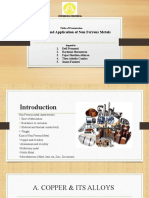 Structure and Application of Non Ferrous Metals