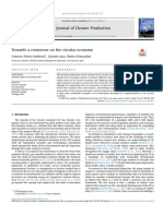 Towards A Consensus On The Circular Econom - 2018 - Journal of Cleaner Productio