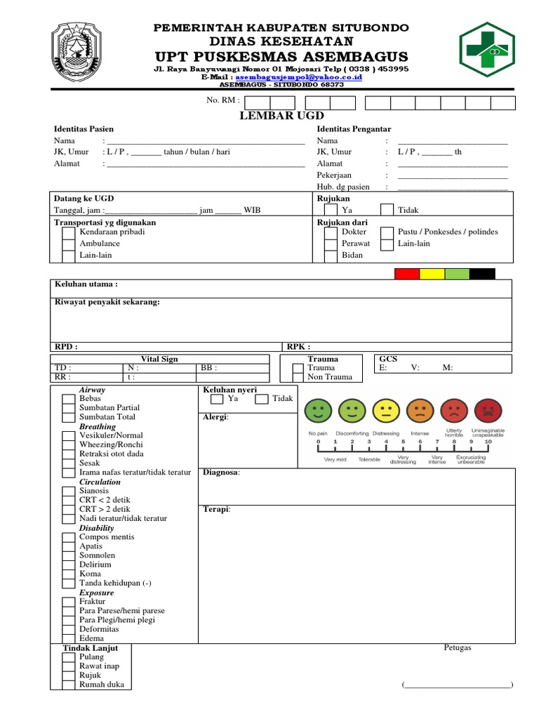 Lembar UGD Puskesmas Asembagus | PDF