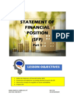 Statement of Financial Position (SFP) : Lesson Objectives