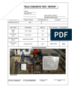 Field Concrete Test Report: Sampling Location
