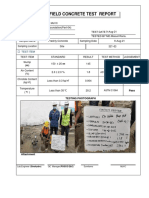 Field Concrete Test Report
