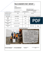Field Concrete Test Report