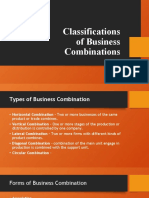 Classifications and Types of Business Combinations