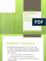 Geometric Sequences and Geometric Means