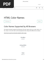 HTML Color Names