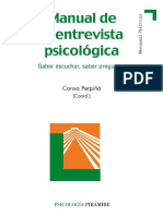 GENERALIDADES DE LA ENTREVISTA CLÍNICA PSICOLÓGICA