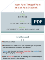 Perbandingan Ayat Tunggal dan Ayat Majmuk