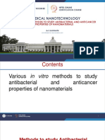 Biomedical Nanotechnology: Lecture 19: in Vitro Methods To Study Antibacterial and Anticancer Properties of Nanomaterials