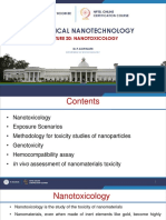 Biomedical Nanotechnology: Lecture 20: Nanotoxicology