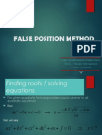 False Position Method