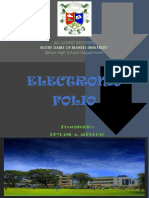 Electronic Folio: Notre Dame of Marbel University