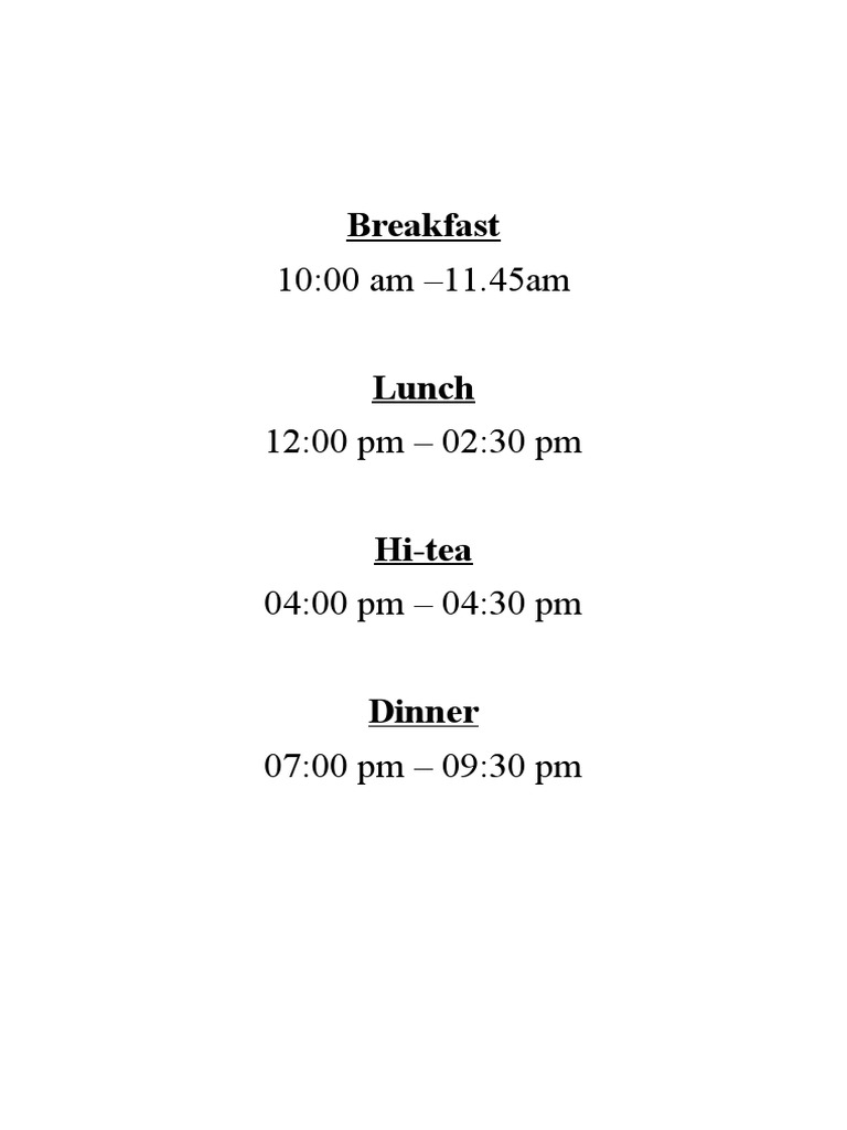 Breakfast | PDF
